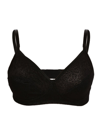 Clovia Womens Non-Padded Wirefree Full Cup Bra - Black (BR0649P13_Black_34D)