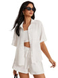 Leriya Fashion WomenS Poly Lycra Blend Solid Regular Western Co Set (Lf-W.Co-Ord Set-W2274&Sh305_White