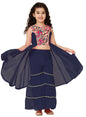A.T.U.N. (ALL THINGS UBER NICE) Girls Ethnic Indo-Western Embroidered Sharara Set