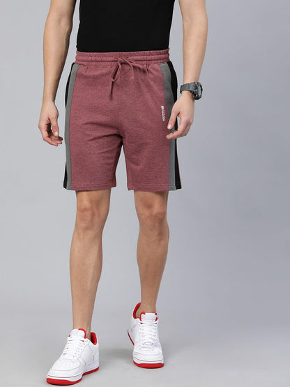 The Indian Garage Co Men Slim Fit Solid Mid-Rise Knitted Shorts