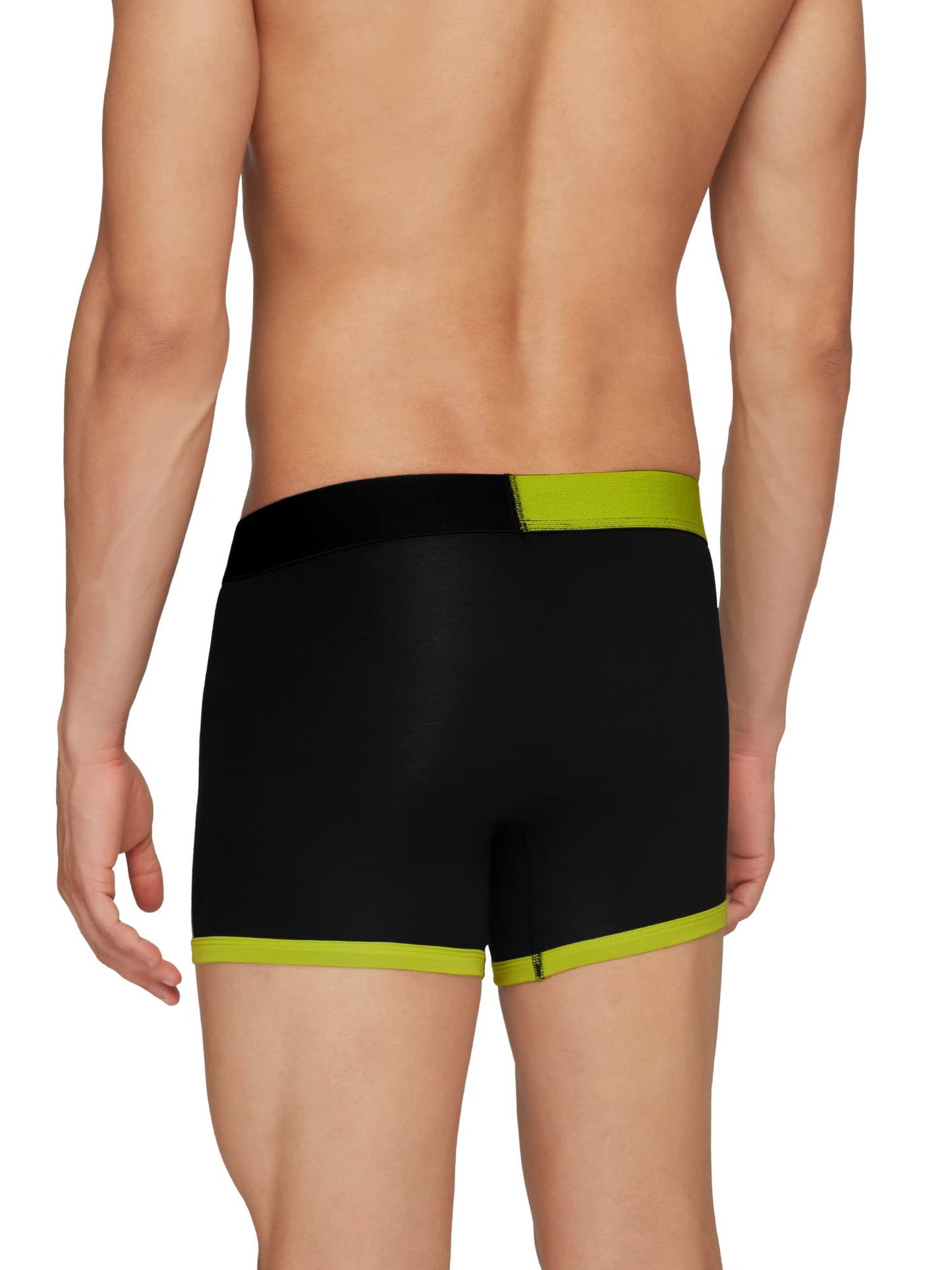 XYXX Mens Underwear Dualist IntelliSoft Antimicrobial Micro Modal Trunk Pack of 3 (Black Iris & Black;Navigate & Black Iris;Lim
