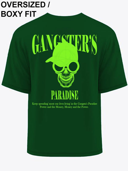 Rigo Printed Oversized T-Shirts for Men | Drop Shoulder T-Shirt for Men Dark Green