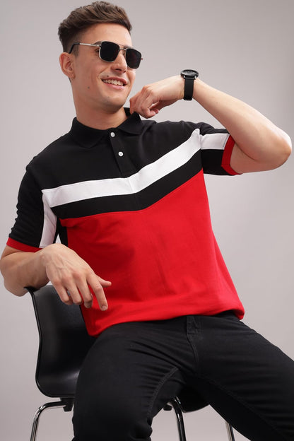 ADRO Regular Fit Polo Tshirt in 100% Cotton Multi Color Polo Also in Plus Size_PN24-L1-BLWHRD