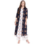 Stylum Women's Cotton Regular Kurta with Printed Jacket