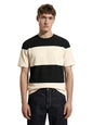 The Indian Garage Co Mens Relaxed Fit Half Sleeves Textured Crew Neck Sweater
