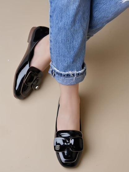 Shoetopia Bow Detailed Black Marry Janes For Women & Girls /Eu39