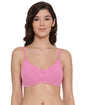 Lyra WomenS Cotton Non Padded Non- Wired Regular Moulded Bra Pink