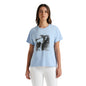 Pepe Jeans Women'S Regular Fit T-Shirt (Pl506100_Bay Blue