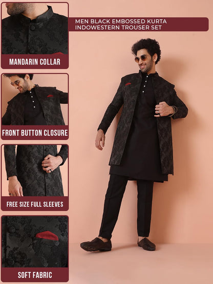 Kisah Sherwani Set For Men  Silk Blend Jacquard Textured Indo Western Sherwani With Kurta And Trouser | Designer Ethnic Outfit F