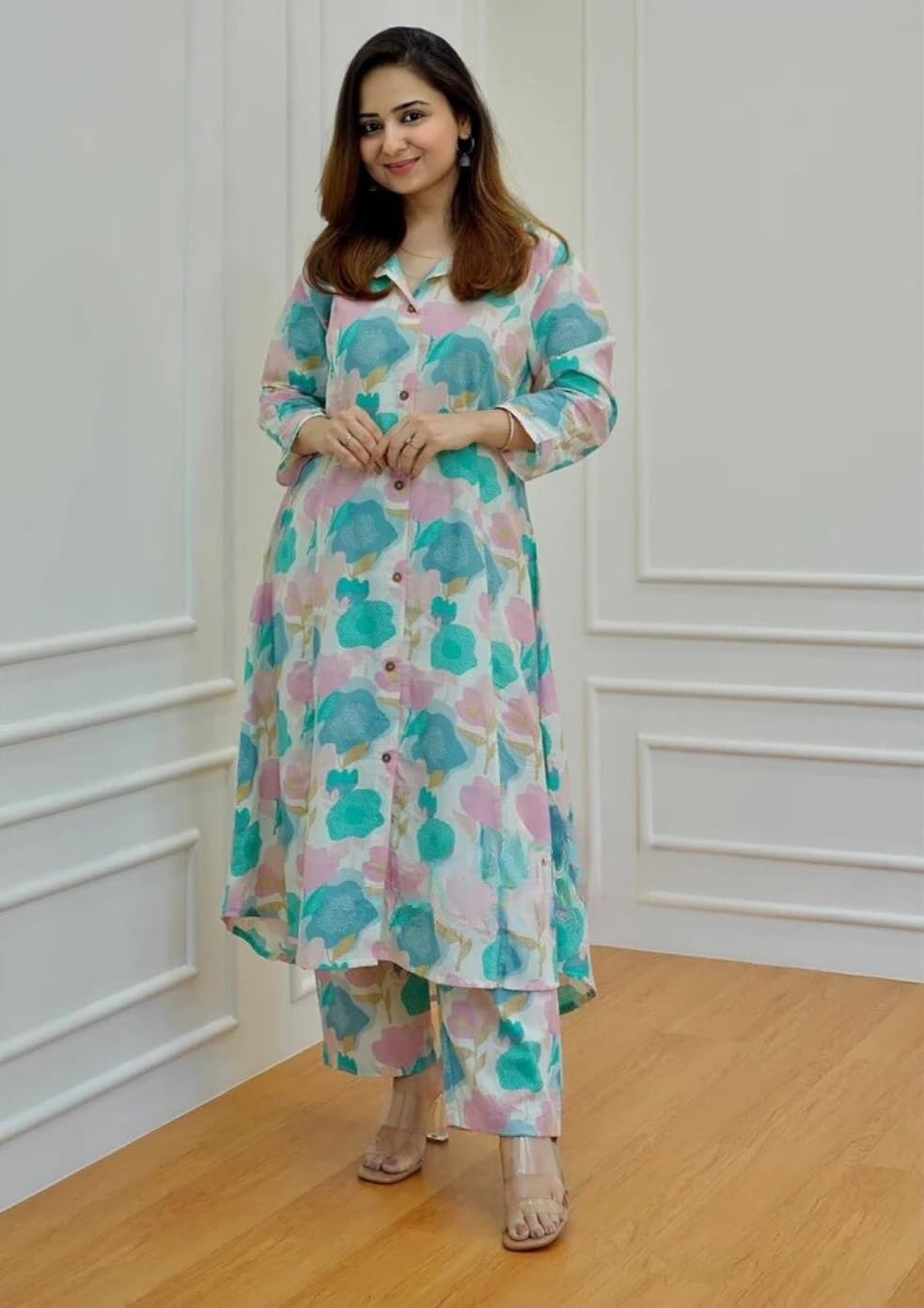 Leriya Fashion Women Rayon Blend Ethnic Wear Formal Kurta Co-Ord Set