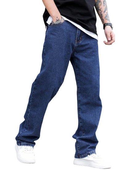 Kotty MenS Solid Regular Fit Mid Distressed Fashionable Trendy Denim Jeans(Blue,32)