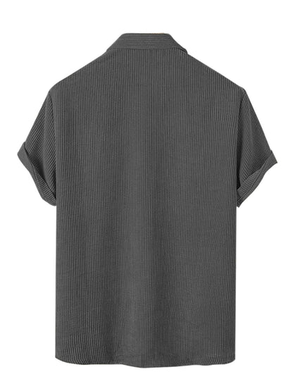 Nobel Monk MenS Solid Casual Shirt |Half Sleeve | Regular Fit |Stylish Shirt For Men Charcoal Grey