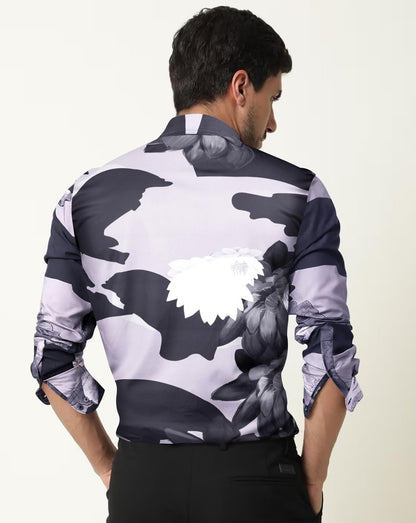 Noble Monk Mens Printed Regular Fit Casual Shirt | Full Sleeve | Multicolor| Stylish Shirt For Men