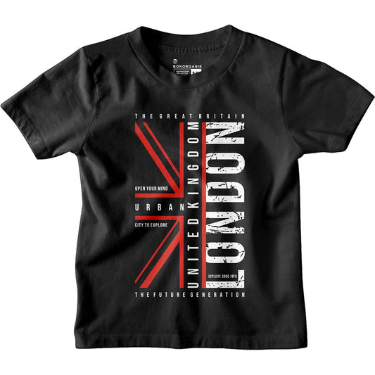 Bon Organik Boys Regular Fit T-Shirt (BON12201_Black