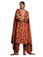Varanga Women Floral Printed V Neck Kurta With Trouser & Dupatta