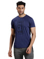 Turtle Men Blue Slim Fit Printed Crew Neck Tshirt