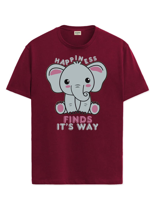 ADRO T Shirts for Boys & Girls | Elephant Printed T-Shirt | Ages 3-14 | 100% Cotton Round Neck Tshirt for Boys |KRN-L2-FINDS-MR-