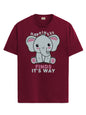 ADRO T Shirts for Boys & Girls | Elephant Printed T-Shirt | Ages 3-14 | 100% Cotton Round Neck Tshirt for Boys |KRN-L2-FINDS-MR-
