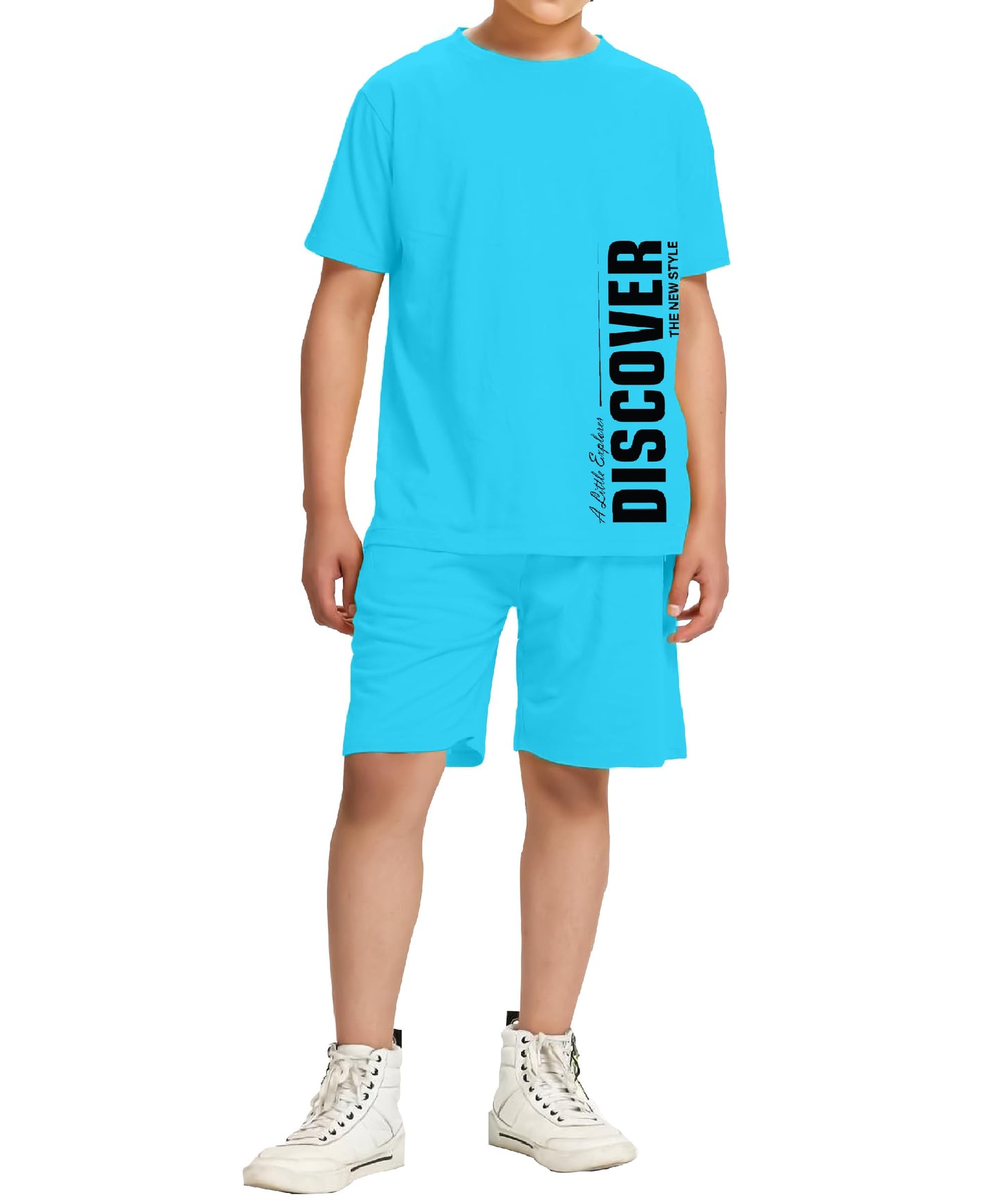 Kyda Kids BoyS 100% Pure Cotton Premium Printed Tshirt And Shorts Set For Summer