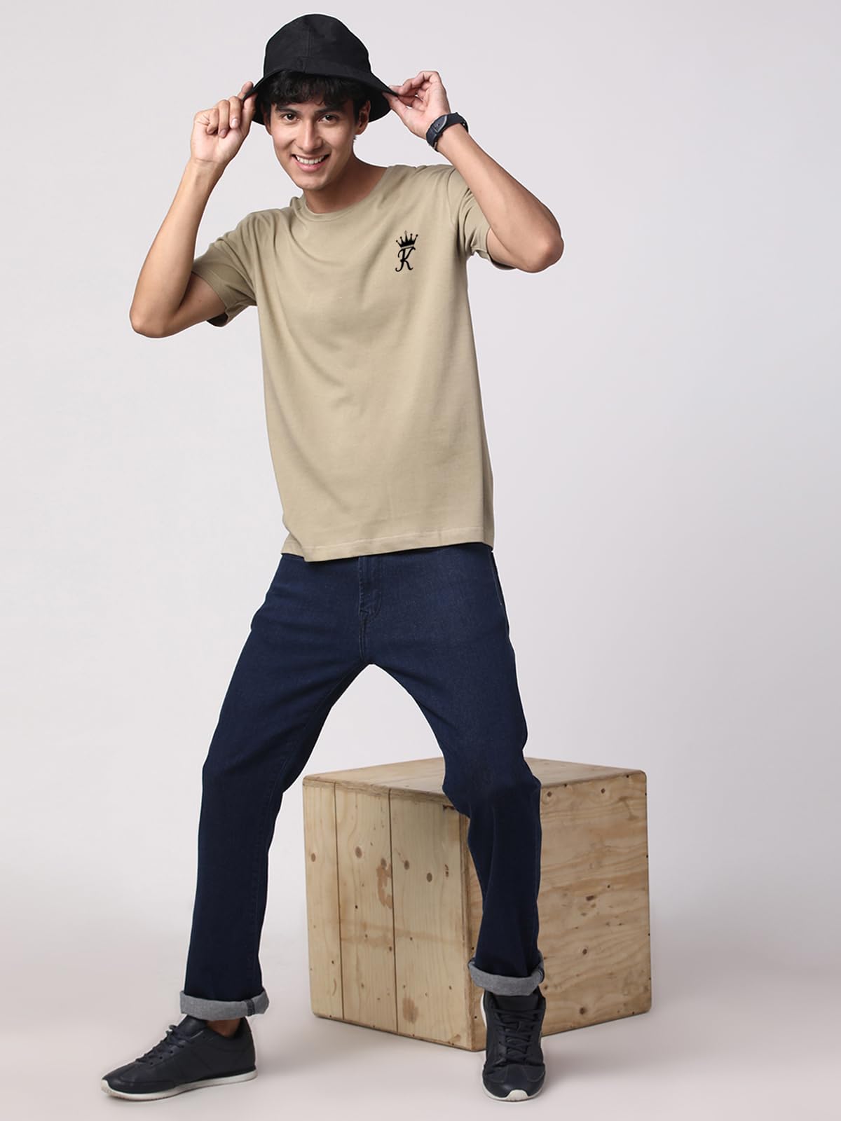 ADRO T-Shirts for MenChest Printed T-Shirt for MenCotton Tshirt for Men|RN24-STICK-KK-BE