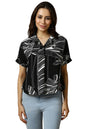Allen Solly Women Regular Fit Printed Casual Half Sleeve Short Sleeve Button-Down Shirt