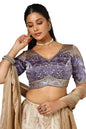 Soch Womens Lavender Organza Embellished Blouse With Sequins