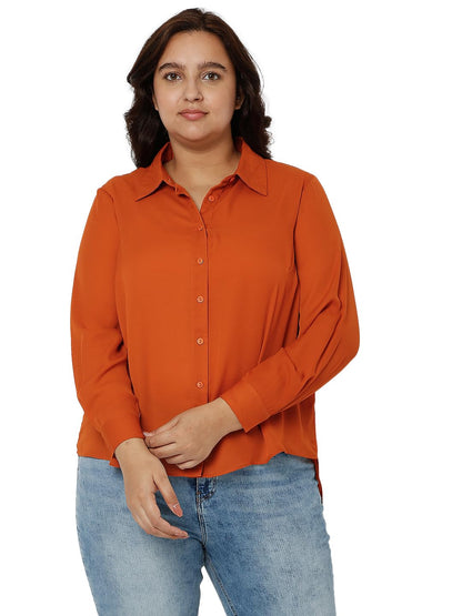 Vero Moda Curve Regular Fit Shirt(155686201_Cinnamon_Xs)