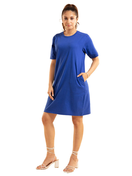 Nykd All Day Heart On My Sleeve Dress- Dress, Nyle102, Bright Cobalt, S, 1N
