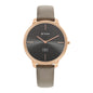 Titan Womens 34.5 Mm Edge Black Dial Leather Analogue Watch