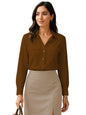 Greciilooks WomenS Regular Fit Western Shirt (Gl-W2215_Brown