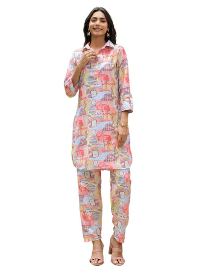 Greciilooks Co Ord Set For Women Stylish | Kurta Set For Women | Kurta Set | Ethnic Co Ord Set For Women | Full Sleeve Co-Ord Se