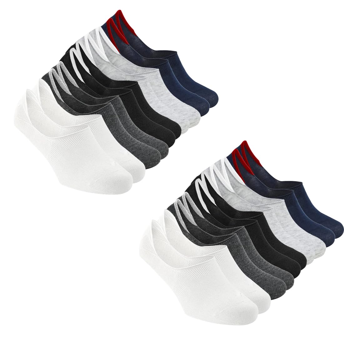 Xjarvis No Show Loafer Socks For Men Combo, Made With Breathable, Moisture Absorbing & Anti Odour Combed Cotton With Anti Slip G