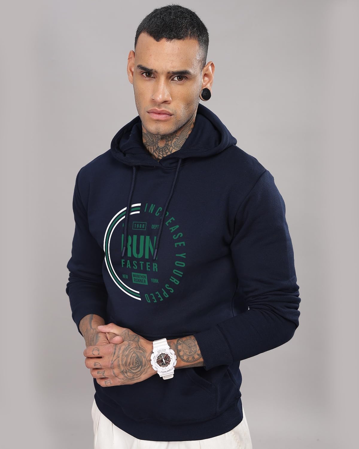 ADRO Hoodies for Men | Printed Hoodie for Men | Cotton Hoodie | Mens Hoodies | Sweatshirt for Men | Hooded Hoodie|H24-FAST
