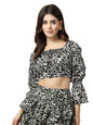 OOMPH! Full Sleeve Crop Top, Black, mt863