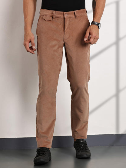 Thomas Scott Mens | Solid | Light Weight | Breathable Fabric | 4 Pocket | Mid Rise | Slim Fit | Cotton Blend | Button Waist | C