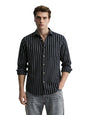 The Indian Garage Co Mens Regular Fit Striped Cutaway Collar Full Sleeves Sweater