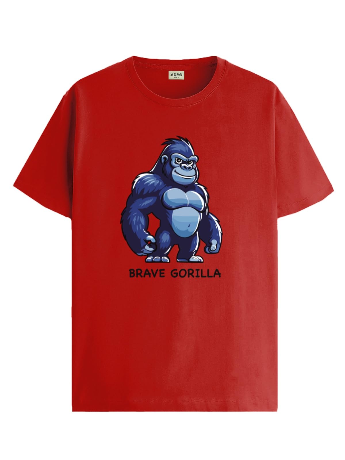 ADRO T Shirts for Boys & Girls || Gorilla Printed T-Shirt || Ages 3-14 || 100% Cotton Round Neck Tshirt for Boys & Girls||KRN-GO