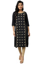 Aurelia Women Black Viscose Blend Solid Straight Kurta_22AUA13481-703712_XS