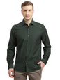 Turtle Men 100% Cotton Slim Fit Dark Green Dobby Print Full Sleeve Formal Shirt