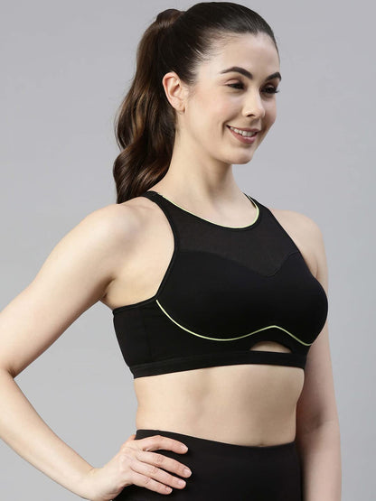 Enamor Womens Contour Bounce Control Medium Impact Eco-Friendly Antimicrobial Cotton Padded Wire Free Full Coverage Sports Slip