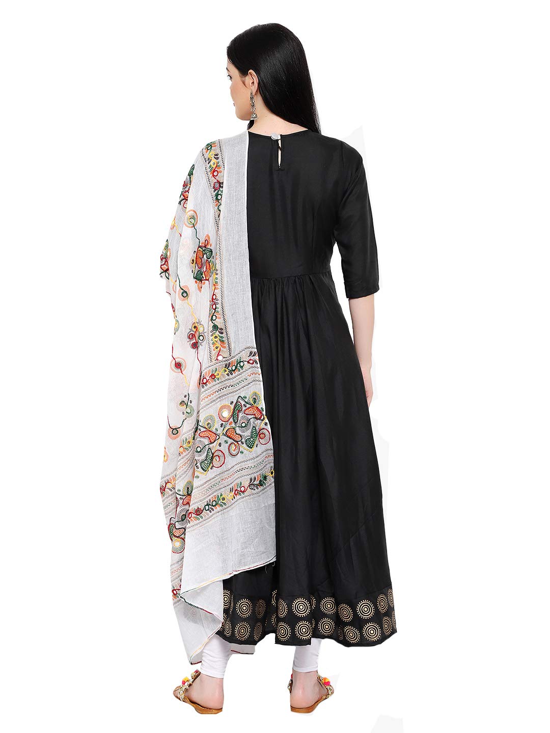 OM SAI LATEST CREATION Women Slub Rayon Red Half Sleeve Designer Kurti with Dupatta