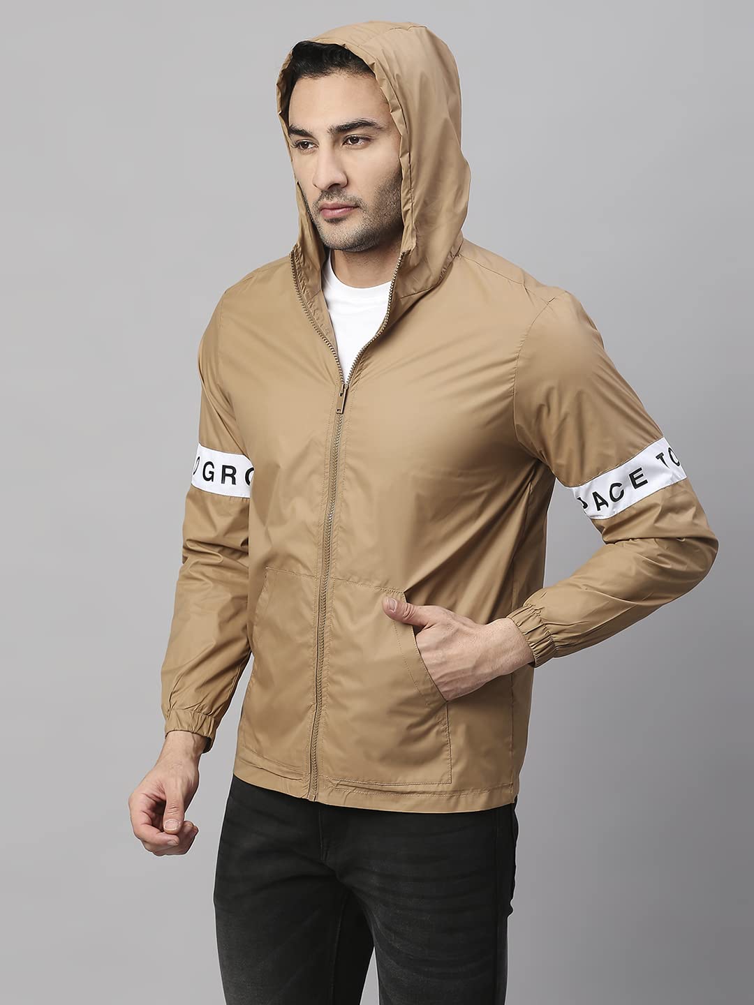 Dennis Lingo Polyester Regular Fit Full Sleeves MenS Panelled Shell Jacket With 2 Pockets - Lightweight Casual Winterwear For M
