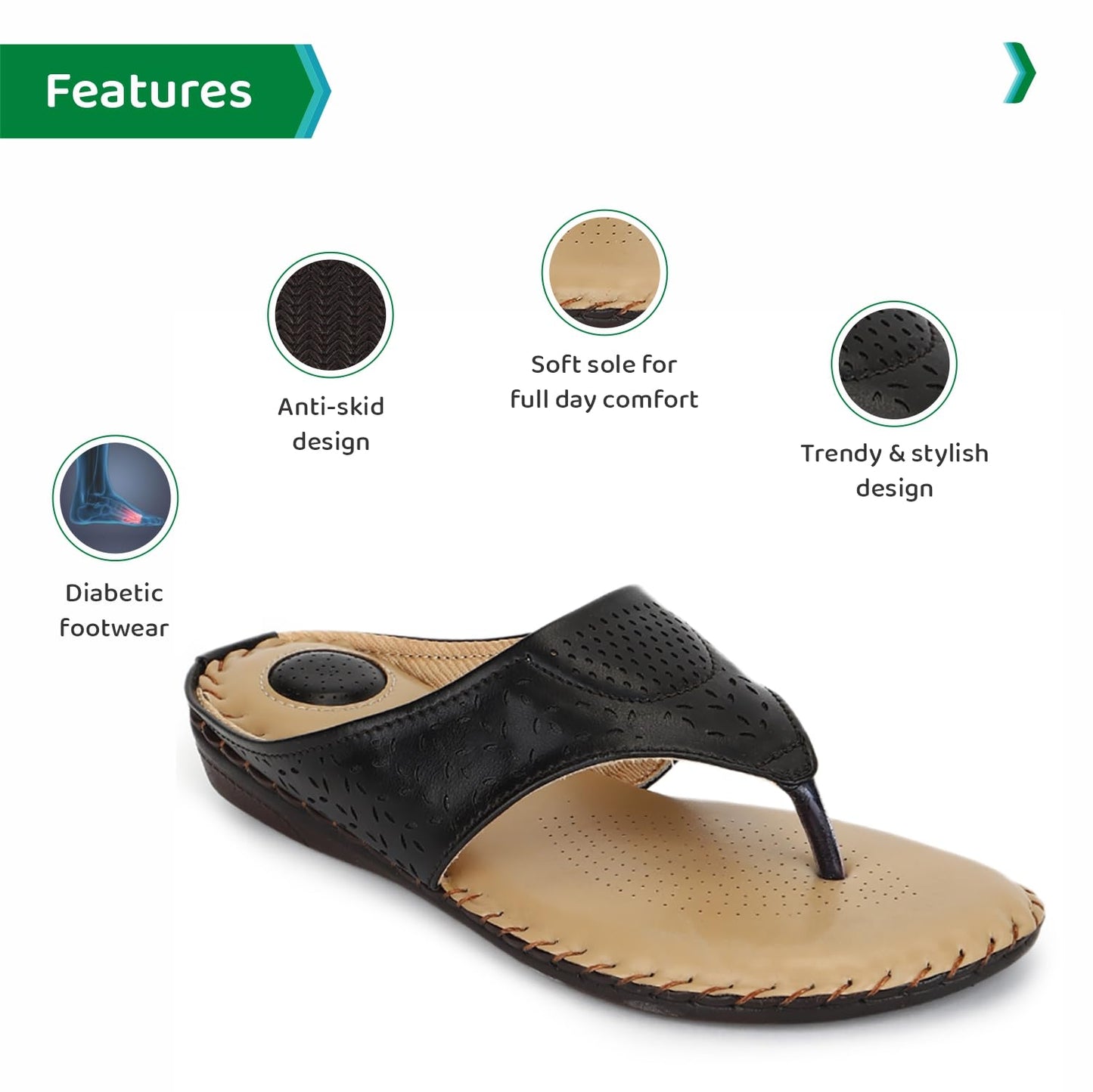 Ortho Joy Doctor Slippers | Soft Fancy Chappal For Women | Comfortable Footwear For Women