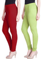 Lyra Cotton Premium Churidar Leggings For Women (Pack Of 2)