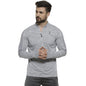 Campus Sutra Mens Solid Grey Dri-Fit Full Sleeve Activewear T-Shirt Regular Fit for Casual Wear | Modern Clothing T-Shirt Craft