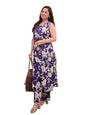 Leriya Fashion WomenS Viscose Rayon Regular Floral (Lf-W.Kurta Set-K2768&P190_Blue