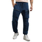 Nobero Men Solid Oversized Fit Joggers Navy Blue