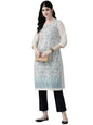 Aarika Womens Cream-Blue Color Cotton Kurti (Kurti-W-Nm-R-16039-Cream-Blue-40)