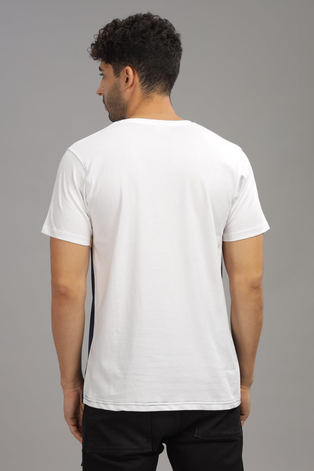 ADRO Tshirt for MenMulti Color T-Shirt for MenCotton T-ShirtMens TshirtRN8-24-WHMUNB