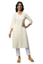 Yellow Stripe Print Kurta Set